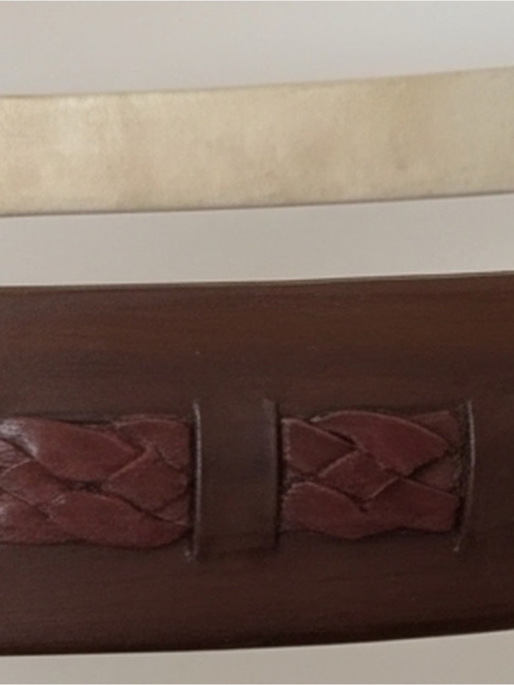 Braided Leather Belt in Brown with Tan Accent
